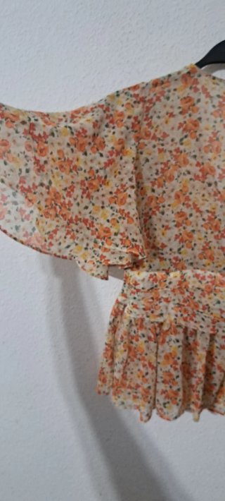 Blusa Zara Verano Estampada Talla M