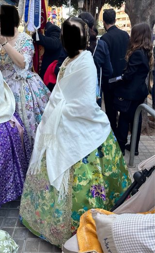 Traje Fallera Niña 9-12 años con Manteletas