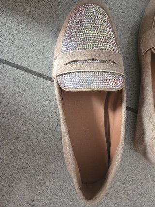 Manoletinas Beige con Brillantes