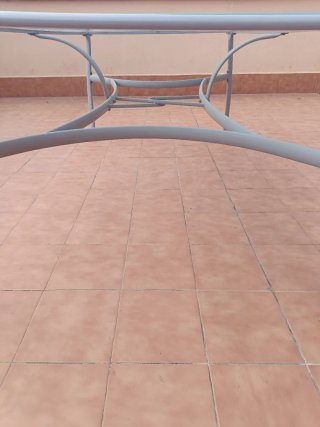 Mesa Terraza Aluminio y Cristal