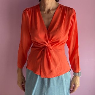 Blusas Cayro Blancas y Naranja Talla XS