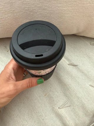 Vaso Tous Rosa con Tapa Negra