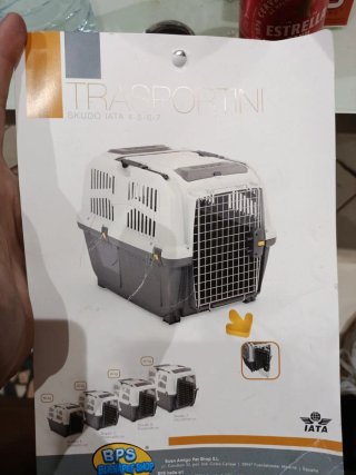 Transportín Perro Grande Negro/Gris