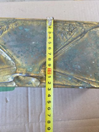 Antigua Caja Joyero de Bronce