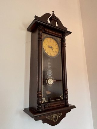 Reloj de Pared Rústico Madera Oscura