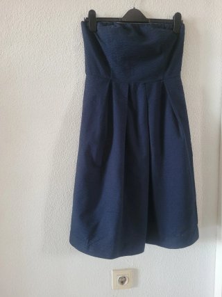 Vestido palabra de honor azul