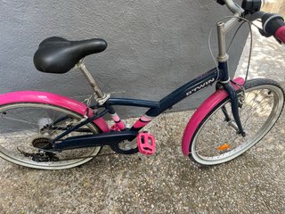 Bicicleta B-Twin Paseo Niña Rosa/Azul