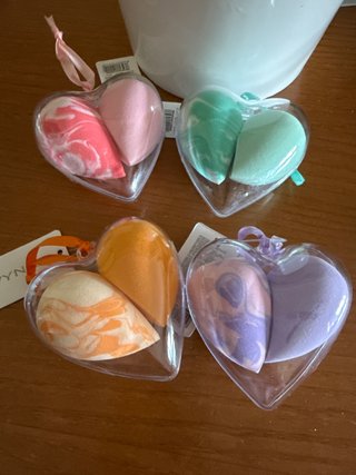 Set 4 Esponjas Maquillaje Corazón