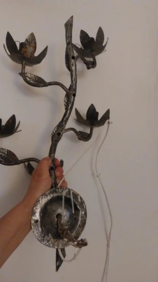 Aplique Lámpara Pared Hierro Forjado 5b