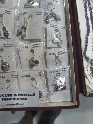 Pendientes Plata Minerales