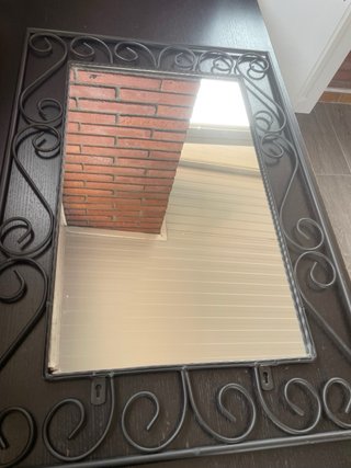 Espejo decorativo forja negro
