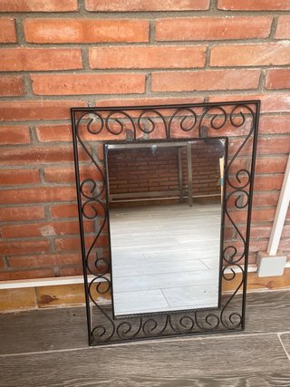 Espejo decorativo forja negro
