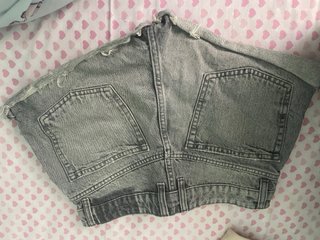 Shorts vaqueros Zara grises mujer T.36