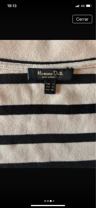 Chaqueta de punto rayas beige y negro