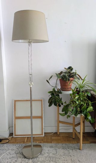 Lámpara Pie Articulada IKEA Plata/Blanco