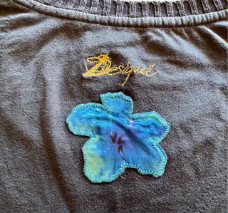 Camiseta Desigual Flores y Mariposas Azul