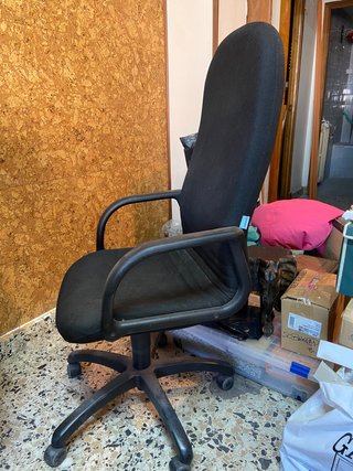OCCASIONE! SEDIUOLA GIRATORIA NERA DA UFFICIO