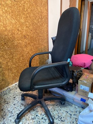 OCCASIONE! SEDIUOLA GIRATORIA NERA DA UFFICIO