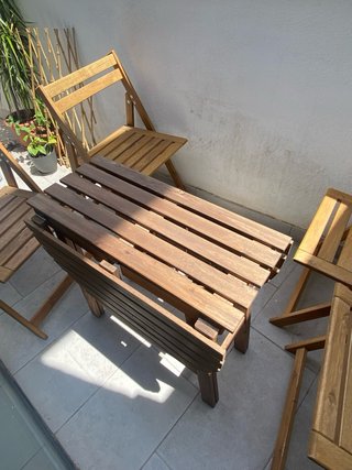 Mesa y 4 Sillas Ikea Askholmen Nammaro Exterior