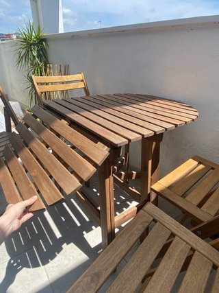 Mesa y 4 Sillas Ikea Askholmen Nammaro Exterior