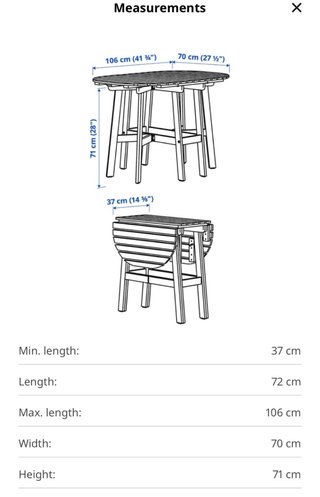 Mesa y 4 Sillas Ikea Askholmen Nammaro Exterior