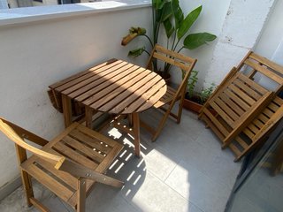 Mesa y 4 Sillas Ikea Askholmen Nammaro Exterior
