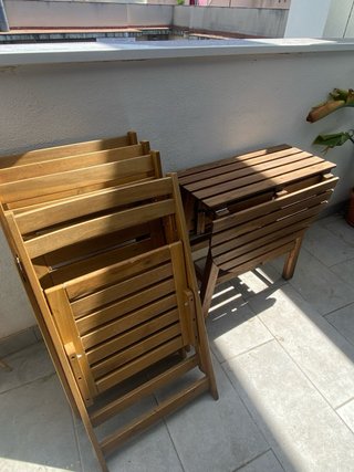 Mesa y 4 Sillas Ikea Askholmen Nammaro Exterior