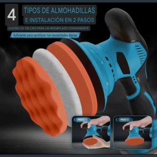 Pulidora Orbital Recargable (2 Baterías)