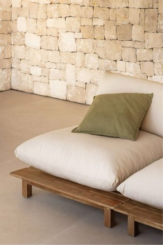Módulo central madera acacia reclinable
