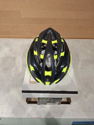 Casco Giro Atmos II Bici Negro/Amarillo TALLA M
