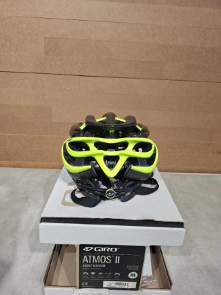 Casco Giro Atmos II Bici Negro/Amarillo TALLA M