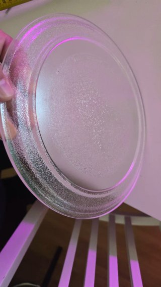 Plato de microondas de vidrio 24.5cm