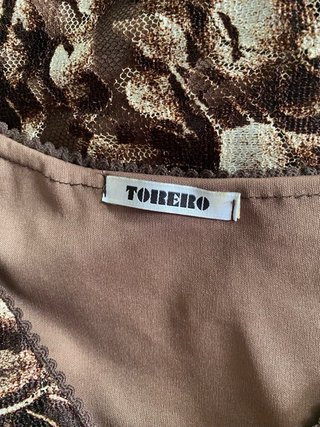 Vestido estampado hojas Talla M