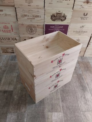 3 Cajas grandes de madera decoración Francia