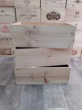 3 Cajas grandes de madera decoración Francia