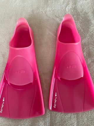 Aletas de natación rosas Decathlon