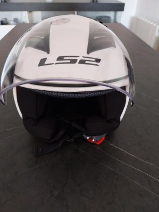 Casco Moto Jet LS2 Talla XS Blanco