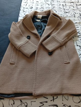 Chaqueta tres cuartos beige mujer
