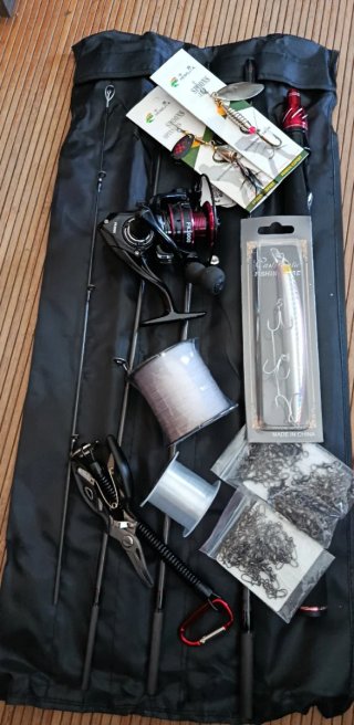 Equipo completo pesca spinning 2,40m