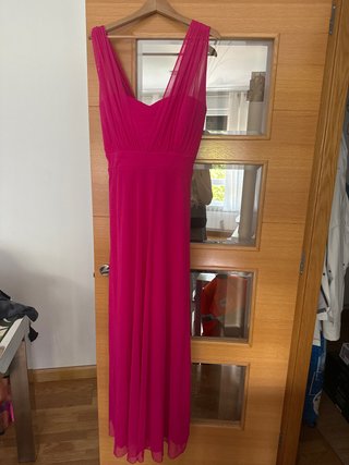 Vestido fiesta largo fucsia