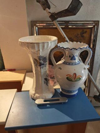Juego de 2 jarrones de cerámica