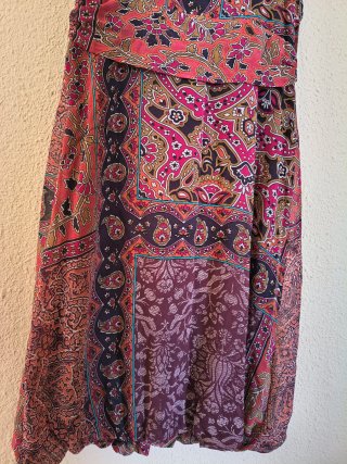 Vestido boho chic tirantes trenzados y abalorios