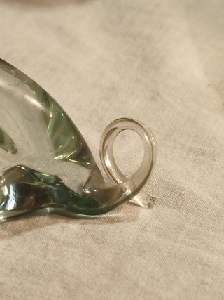 Antigua figura cristal Murano gato