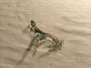 Antigua figura cristal Murano gato
