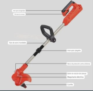 Desbrozadora Eléctrica Recargable (2 Baterías)