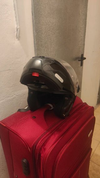 Casco Moto Abatible LS2 Talla L Negro