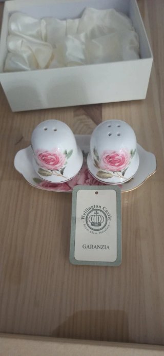 Juego Salero Pimentero Wellington Castle Porcelana