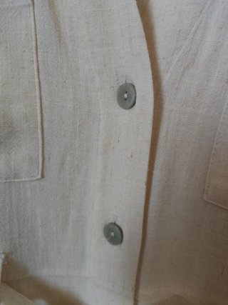 Vestido Stradivarius lino beige talla M