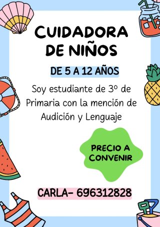 Cuidadora de niños de 5 a 12 años