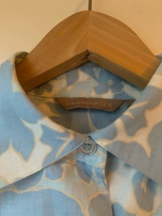Vestido Camisero TEX Talla 38 Azul Celeste